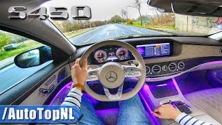 MERCEDES BENZ S CLASS AMG Line S450 LANG 4Matic POV Test Drive AMBIENT LIGHTING by AutoTopNL [upl. by Reffotsirhc]