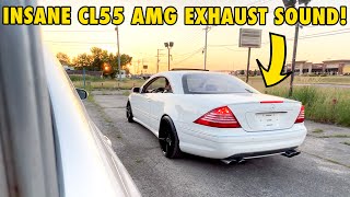 BEST Sounding CL55 AMG in the World AMAZING V8 KOMPRESSOR EXHAUST MOD [upl. by Orapma644]