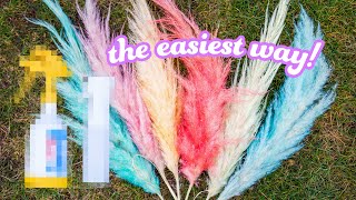 How to Dye Pampas Grass FAST amp EASY ✿ Beautiful Wedding Decoration [upl. by Idalia]