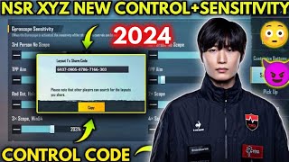 BEST SENSITIVITY FOR PUBG MOBILE IN 2024  NSR XYZ SENSITIVITY AND CONTROL SETTINGS [upl. by Ainitsirc]