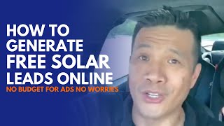 How to generate FREE solar leads online [upl. by Anura]