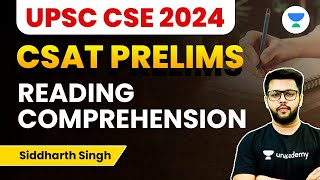 CSAT Prelims 2024  Reading Comprehension  Siddharth Singh [upl. by Enileoj]