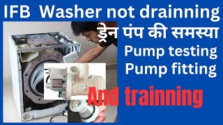 why front load washing machine drain pump not working \ washer drain issue [upl. by Aufmann]