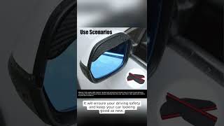 2Pcs Car Rear View Mirror Rain Visor Guard Carbon Fiber Car Side Mirror Rain Eyebrow Guard auto [upl. by Geoffrey]