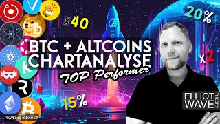 🚀 BTC ETH amp Altcoins auf Rekord Kurs  Top Performer Überblick Elliott Wellen Analyse l Wave360 [upl. by Nahtad]