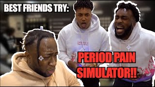 Best Friends Try A Period Cramp Simulator [upl. by Godric]