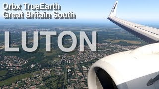 XPlane 11 London Luton Orbx TrueEarth Great Britain South [upl. by Whiffen]