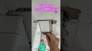 Repair Ceiling Damage shorts drywall [upl. by Aihsenat]