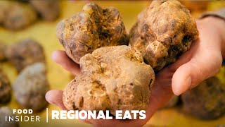 Hunting For White Truffles In Italy  Regional Eats [upl. by Estell]