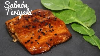 SALMÓN EN SALSA TERIYAKI  RECETA JAPONESA CASERA [upl. by Elyr]