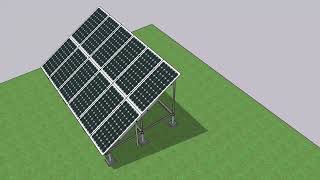 Installation solaire avec Stockage en 3D réalisée sur SketchUp Pro [upl. by Ayhtak]