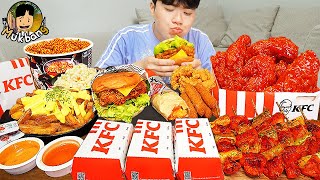 ASMR MUKBANG KFC 양념 치킨먹방 치즈 햄버거 치즈스틱 후라이드치킨 amp 레시피 CRISPY FRIED CHICKEN CHEESE BURGER EATING SOUND [upl. by Yenmor]