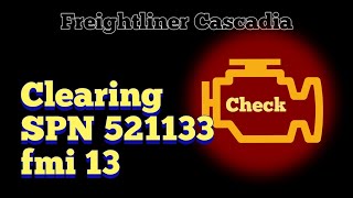 Spn 521133 fmi 13 Check Engine Light  Engine light on freightliner cascadia [upl. by Mikaela]