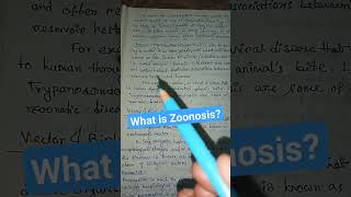 What is Zoonosis zoonosis definition parasitology bsczoology shorts [upl. by Onitsirc]