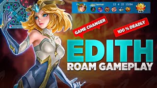 Edith Gameplay Roam 2024  Edith Best Tank Build 2024  Edith Best Build 2024  Edith Best Emblems [upl. by Ruelle]