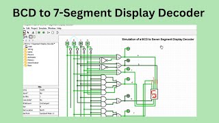 Logisim Simulation5  BCD to 7Segment Display Decoder combinationalcircuits sevensegmentdisplay [upl. by Kariv]