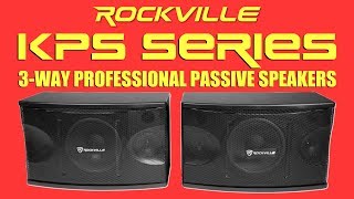 DEMO  Rockville Audio KPS Series of Passive Professional Speakers  KPS65  KPS80  KPS10  KPS12 [upl. by Ahtel424]