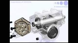 steering gear box  recirculating ball steering gear box 3D animation [upl. by Anemij]