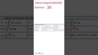 Exercice 30 Calcul intégral 2BACSE SPACE2STUDY MATHS [upl. by Lymann255]