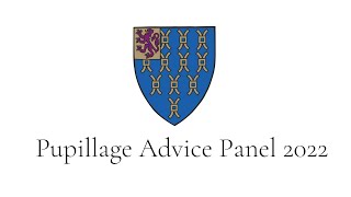 Pupillage Advice Panel 2022 [upl. by Bo]