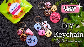 How To Make Cute Keychain With Fevicryl Mouldit Clay  3 DIY Keychain  Best gift ideas💡 [upl. by Geri]