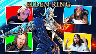 Elden Ring  Streamers REACT to Rellana Twin Moon Knight Boss Fight [upl. by Etteraj971]