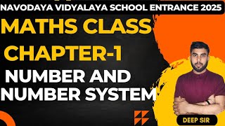 Navodaya vidyalaya Entrance exam 2025 maths class chapter 1st  number and number system class 6th [upl. by Serle]