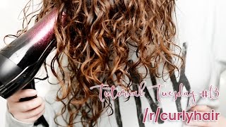 rCurlyHair Plopping amp Diffusing  Tutorial Tuesday 13  CORRIE V [upl. by Ennayehc]