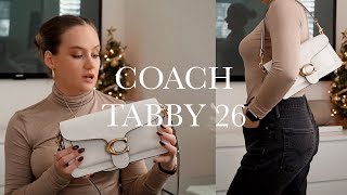 COACH TABBY 26 SHOULDER BAG  review unboxing and tryon [upl. by Towland939]