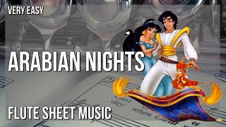 Flute Sheet Music How to play Arabian Nights Aladdin by Will Smith [upl. by Suh]