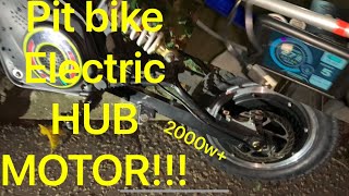 MXR 1500w HUB motor conversion  pit bike hub motor [upl. by Htebirol]