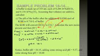 Ch1413 Calculations Using Buffers [upl. by Atekin]