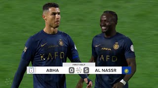 Sadio Mané amp Cristiano Ronaldo Tonight SCORED Four Goals vs Abha Club [upl. by Fretwell]