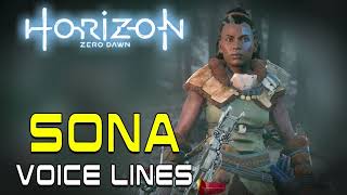 Horizon Zero Dawn Sona Voice Lines  Efforts [upl. by Amandi]