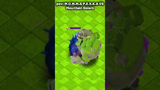 pov ΜΟΜΜΑ ΡΕΚΚA VS Mountain Golem II Clash of clans II shorts clashofclans coc [upl. by Gerge]