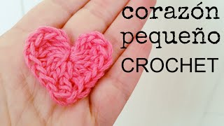 Cómo hacer un CORAZÓN Pequeño a Crochet  Paso a Paso [upl. by Akimad]