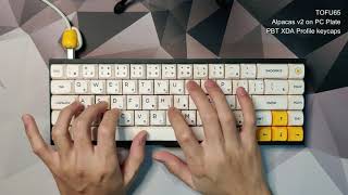 KBDfans TOFU65 Typing Sounds with Alpacas v2 [upl. by Ane]