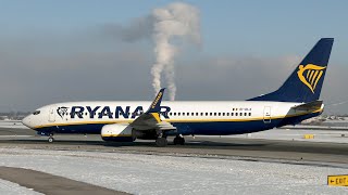 Mesmerizing 4K Snow Runway Landings at Salzburg Airport A Winter Wonderland Spectacle [upl. by Heinrick]