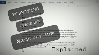 How to format standard memo [upl. by Tate573]