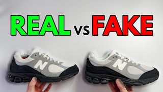 REAL VS FAKE NEW BALANCE THE BASEMENT 2002R STONE GREY SNEAKER COMPARISON [upl. by Mundy]