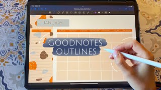 How To Create A Linked Digital Planner Using Goodnotes Outlines [upl. by Ragg774]