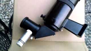 Orion 9x50 Illuminated RightAngle CI Finder Scope on a Celestron Telescope [upl. by Bourgeois]