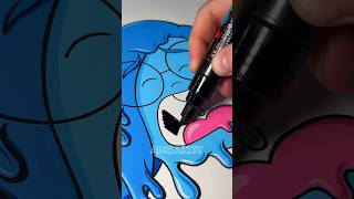 Drawing Sadness the Emotion from Inside Out 2 with Posca Markers shorts [upl. by Oijile568]