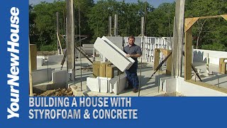 A House Built with Styrofoam and Concrete  ICF Insulated Concrete Forms [upl. by Enitsuj906]