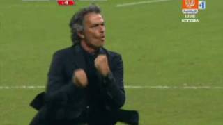 Jose Mourinho funny celebrationquotoh yeahquot Inter Milan vs Udinese [upl. by Ansley]