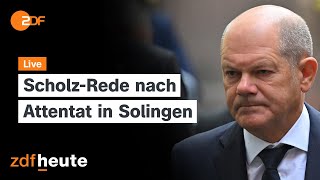 Scholz quotzornigquot nach Anschlag in Solingen [upl. by Eelrebma]