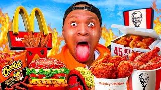 Eating The SPICIEST FOOD From Every FAST FOOD Restaurant [upl. by Ready567]