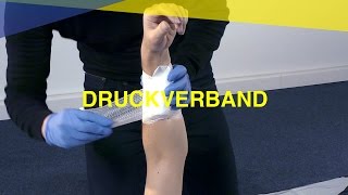 Druckverband  MAUS Erste Hilfe Kurs  Video Tutorial [upl. by Ades654]