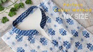 How to Cut Stand Collar Easy Tips  Collar Kurti Neck Design with Button Placket [upl. by Akessej870]