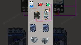 Time relay controls two motors  motor control wiring Electricalgenius [upl. by Levon489]